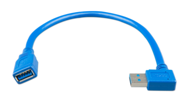 USB Verlängerungskabel 0,3m eine Seite rechtwinklig